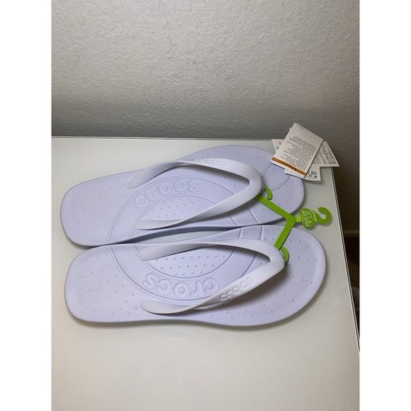 NEW Crocs Flip Flops Men's Size 12M Dreamscape Pale Blue/Purple Comfort Outdoor - Picture 4 of 11